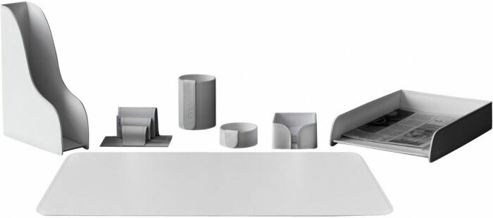 Table set "Business Cuoietto" (color White, 7 pieces)
