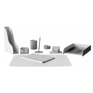 Table set "Business Cuoietto" white, 9 pieces
