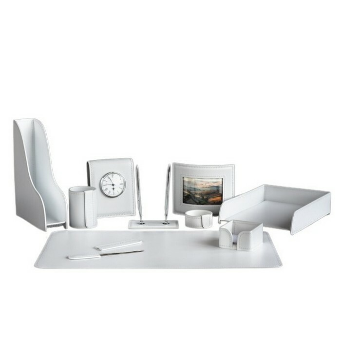 Table set "Business Cuoietto" white, 11 pieces