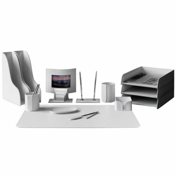 Table set "Business Cuoietto" white, 14 pieces