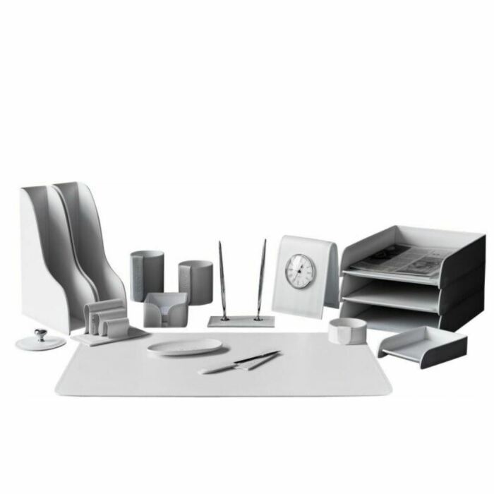 Table set "Business Cuoietto" white, 17 pieces