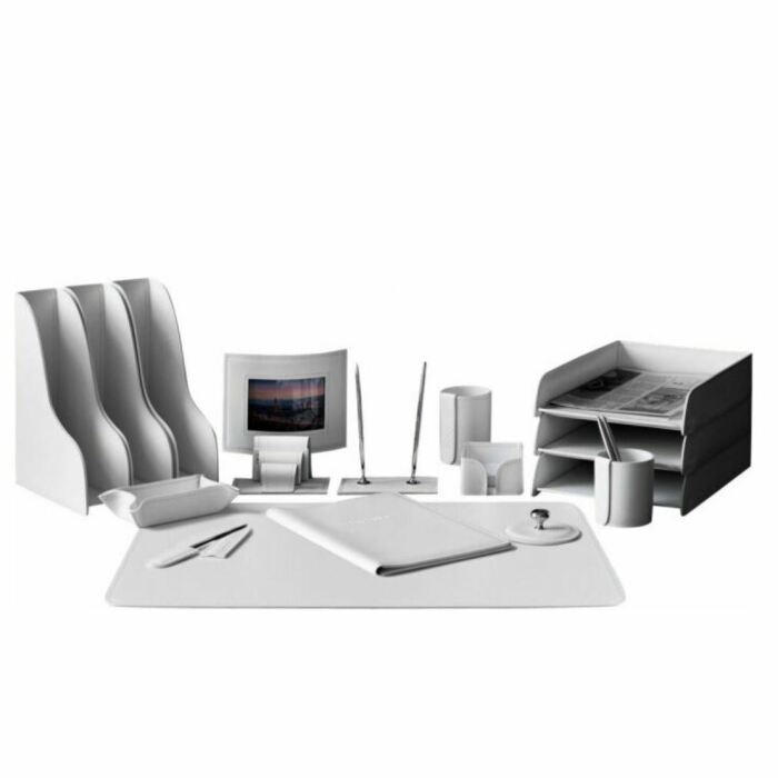 Table set "Business Cuoietto" white, 17 pieces