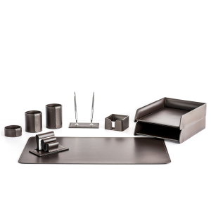 Table set "Business Cuoietto" chocolate, 9 items