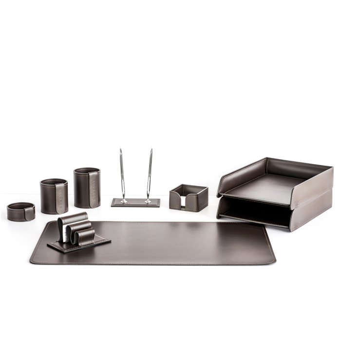 Table set "Business Cuoietto" chocolate, 9 items