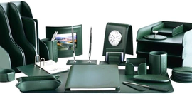 Настольный набор "Business Cuoietto Green, 24 предмета