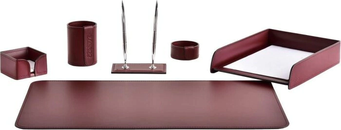 Настольный набор "Business Cuoietto Bordo, 6 предметов