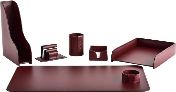 Настольный набор "Business Cuoietto Bordo, 7 предметов