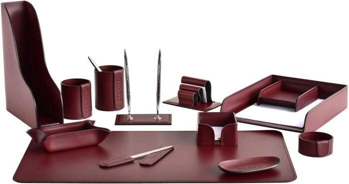 Настольный набор "Business Cuoietto Bordo, 13 предметов
