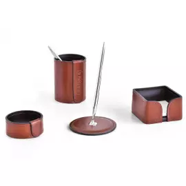 Настольный набор "Premium FG Toscana-Cuoietto" tan-шоколад, 4 предмета