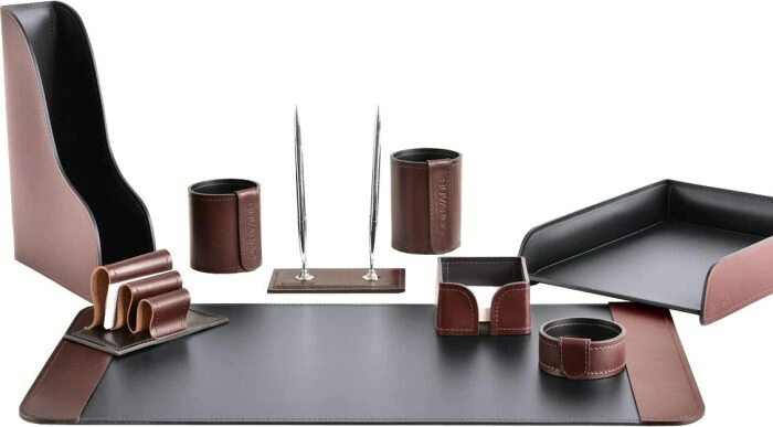 Настольный набор "Premium FG Bologna/Cuoietto Brown-черный, 9 предметов