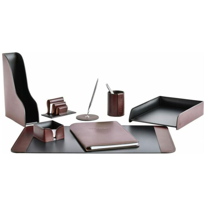 Настольный набор "Premium FG-Cuoietto" коричнево-черный, 8 предметов