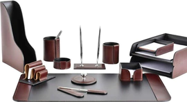 Настольный набор "Premium FG Bologna/Cuoietto Brown-черный, 13 предметов
