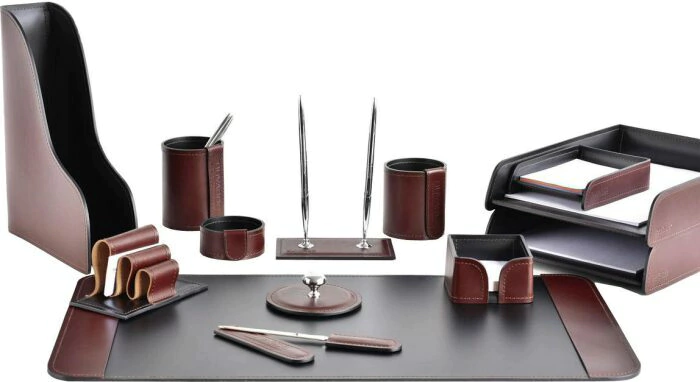 Настольный набор "Premium FG Bologna/Cuoietto Brown-черный, 13 предметов