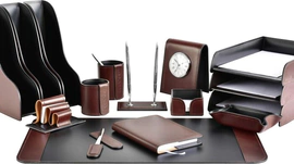 Настольный набор "Premium FG Bologna/Cuoietto Brown-черный, 16 предметов