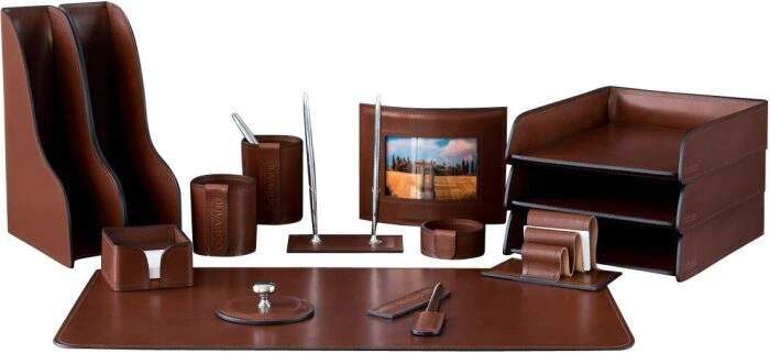 Настольный набор "Lux Full Grain Toscana Dk.Таn, 15 предметов