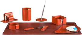 Настольный набор "Lux LE Full Grain Orange, 16 предметов