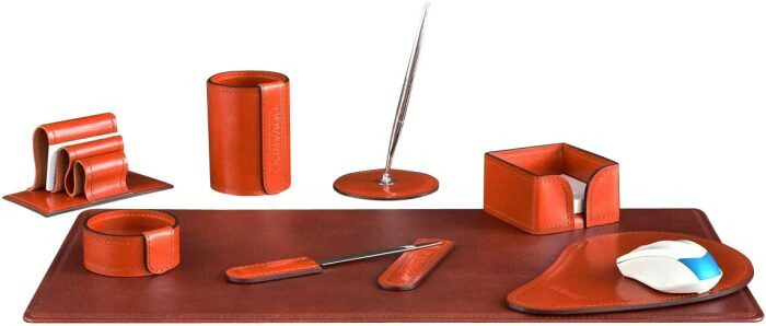 Настольный набор "Lux LE Full Grain Orange, 16 предметов