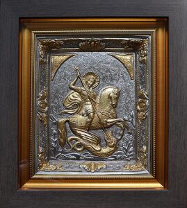 Icon "St. George the Victorious" with gilding