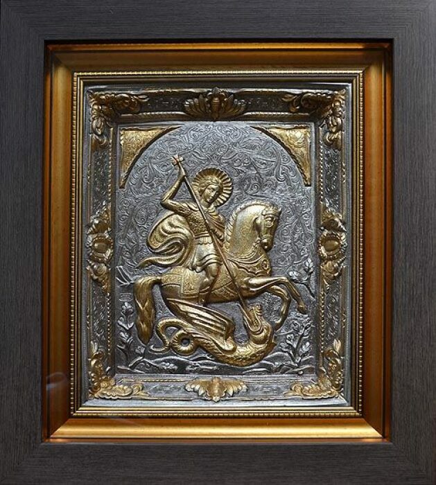 Icon "St. George the Victorious" with gilding