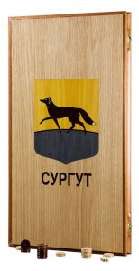 Surgut backgammon with a bright playing field