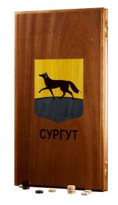 Surgut backgammon with a dark playing field