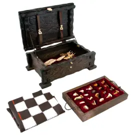 Шахматы из бивня мамонта "Наскальная живопись" Шахматы из бивня мамонта "Наскальная живопись"