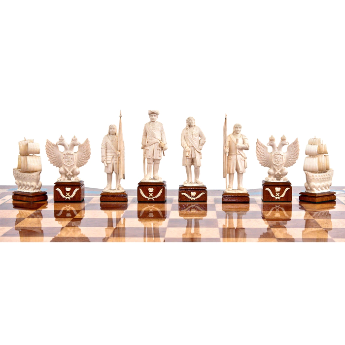 Chess from the mammoth tusk "Peter the Great"