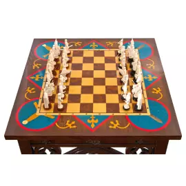 Шахматы из бивня мамонта "По законам чести" Шахматы из бивня мамонта "По законам чести"