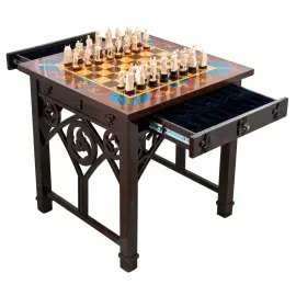 Шахматы из бивня мамонта "По законам чести" Шахматы из бивня мамонта "По законам чести"