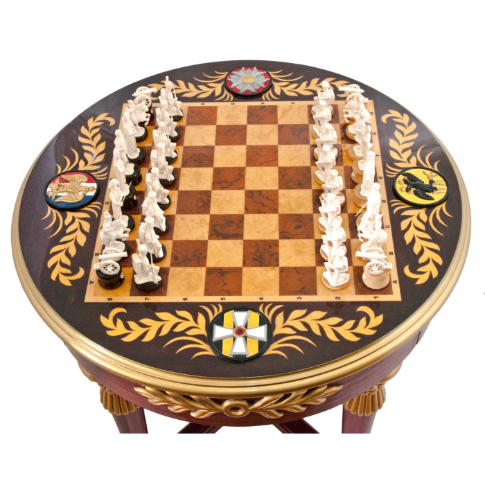 Chess from a mammoth tusk "1812"
