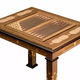 Стол с шахматами и нардами "Стаунтон Люкс" из микса ценных пород дерева