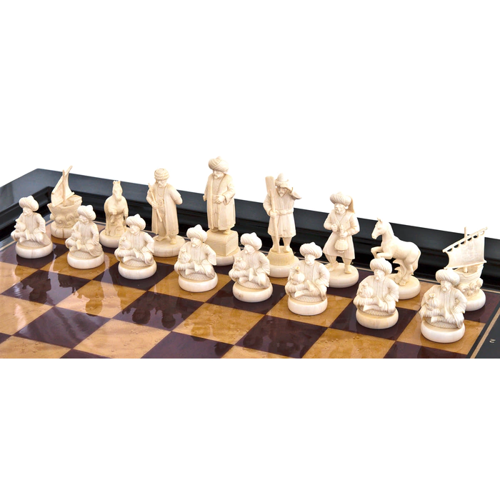 Chess from the mammoth tusk "Sinbad the Sailor"