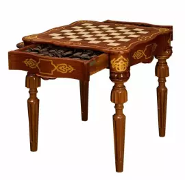 Шахматный стол из ценных пород дерева "Селенус Аристократ" с фигурами