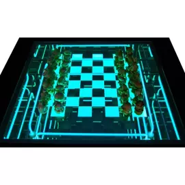 Шахматы из бивня мамонта "Алиса в стране чудес"