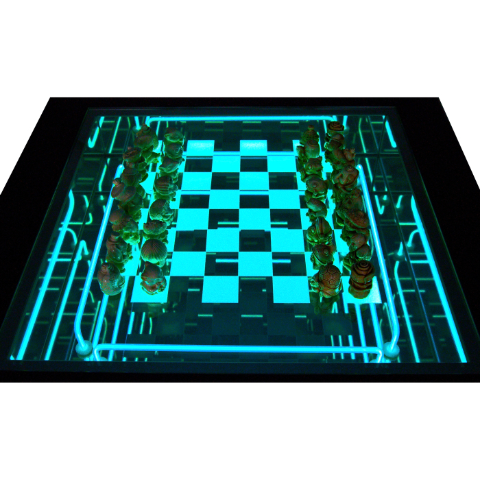 Chess from the mammoth tusk "Alice in Wonderland"