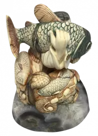 Сувенир из бивня мамонта "Рыбак"