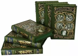 Подарочные книги в кожаном переплете "Грин А.С. Собрание сочинений" в 6 томах