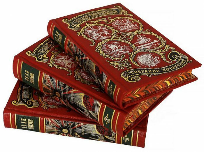 Gift books in leather binding "Efremov I. Collected works" in 7 books