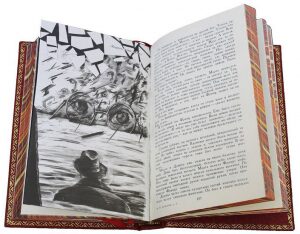 Gift books in leather binding "Nabokov V. Collected works" in 4 volumes