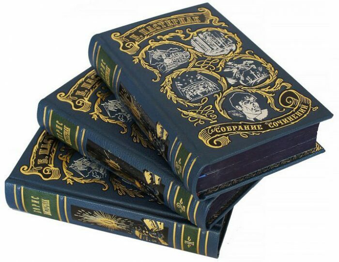 Gift books in leather cover "Pasternak B. Collected works" in 5 volumes