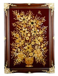 Decorative panel made of amber "Flowers"