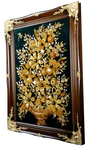 Decorative panel made of amber "Flower vase"