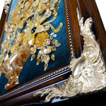 Decorative panel made of amber "Flower vase"