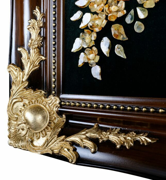 Decorative panel made of amber "Flower vase"