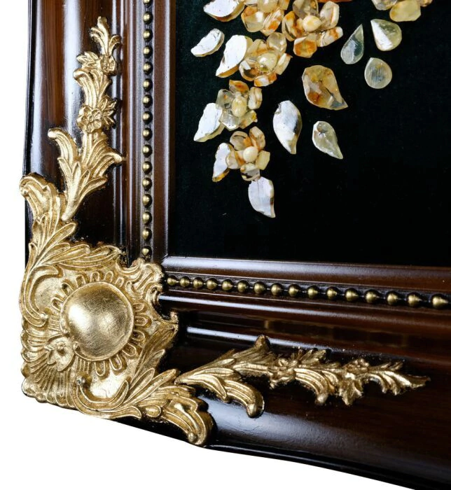 Decorative panel made of amber "Flower vase"