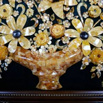 Decorative panel made of amber "Flower vase"