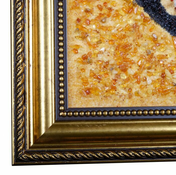 Coat of arms of Russia made of amber
