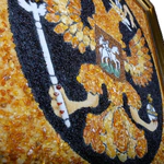 Coat of arms of Russia made of amber