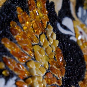 Coat of arms of Russia made of amber