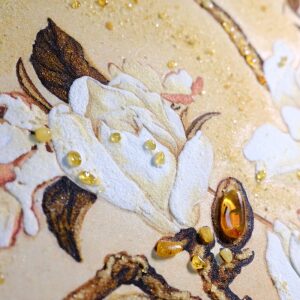 Amber panel "Pair of birds"